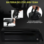 Bicicleta Elétrica Dobrável com Cesto – Compacta, Bateria de Lítio, Ideal para Cidade - Imagem 5