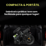Bicicleta Elétrica Dobrável com Cesto – Compacta, Bateria de Lítio, Ideal para Cidade - Imagem 4