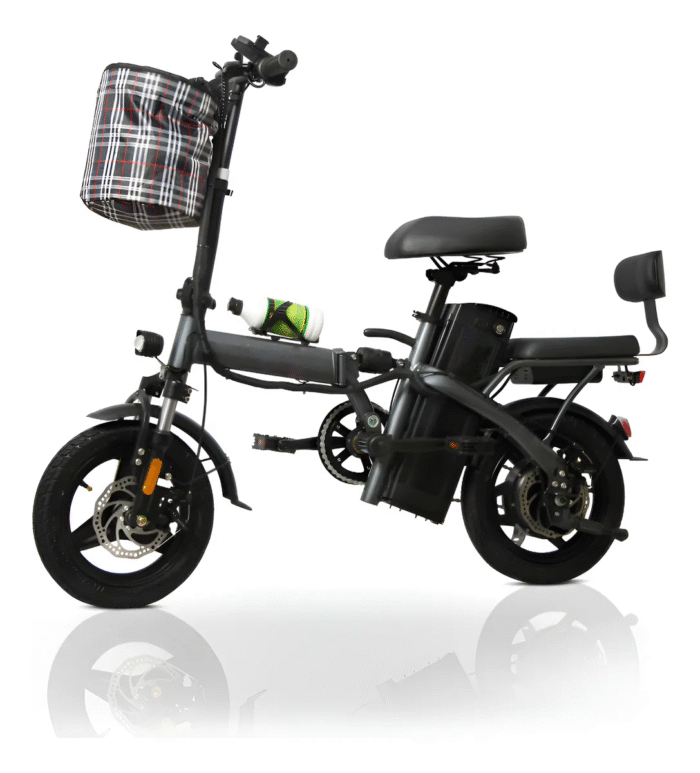 Bicicleta Elétrica Dobrável com Cesto – Compacta, Bateria de Lítio, Ideal para Cidade - Imagem 7